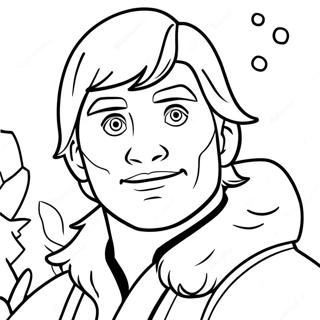 Kristoff With A Snowy Background Coloring Page 52787-43906