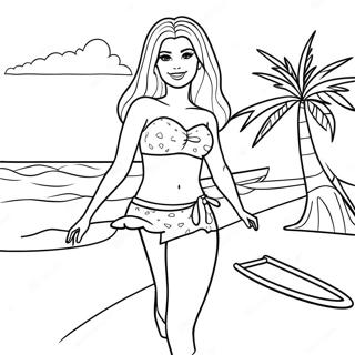 Barbie Beach Fun Coloring Page 52807-43926