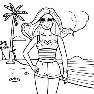 Barbie Beach Fun Coloring Page 52807-43927