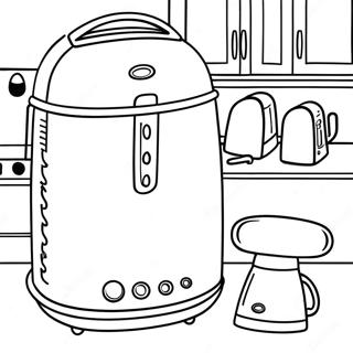 Colorful Kitchen Appliances Coloring Page 5283-4239