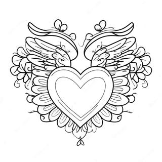 Heart With Wings Coloring Page 52856-43947