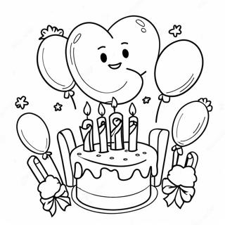 Happy 9th Birthday Celebration Coloring Page 52876-43959