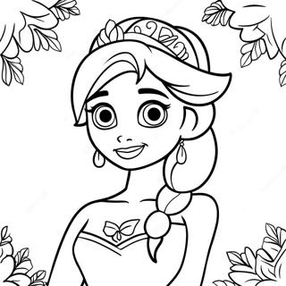 Elsa Christmas Coloring Page 52886-43974