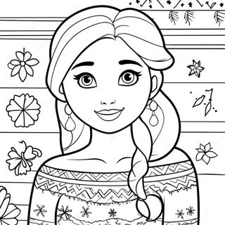 Elsa Christmas Coloring Pages