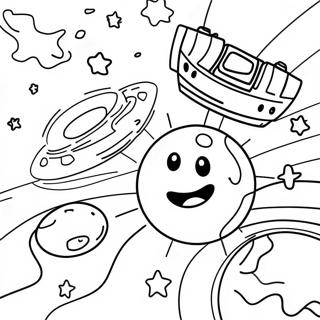 Galactic Space Scene Coloring Page 52907-44005