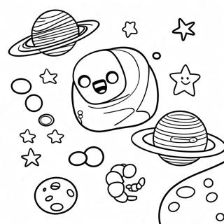 Galactic Space Scene Coloring Page 52907-44007