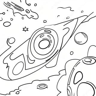 Galactic Space Scene Coloring Page 52907-44008