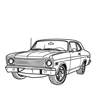 Chevy Nova Classic Car Coloring Page 52926-43990