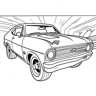 Chevy Nova Racing Scene Coloring Page 52927-43996