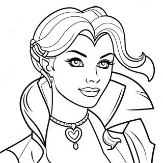 Vampire Girl Coloring Page 52936-44002