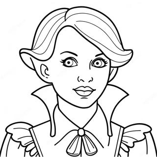 Vampire Girl Coloring Page 52936-44003