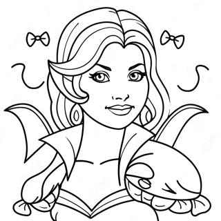 Vampire Girl Coloring Page 52936-44004