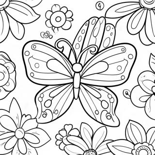 Colorful Butterfly Coloring Page 5293-4246