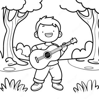 Cool Boywithuke Playing In The Park Coloring Page 52957-44045