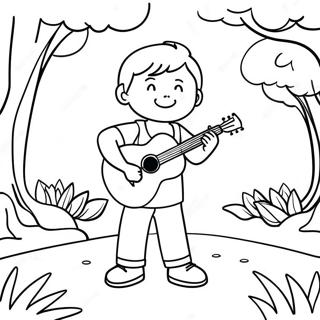 Cool Boywithuke Playing In The Park Coloring Page 52957-44047