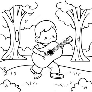 Cool Boywithuke Playing In The Park Coloring Page 52957-44048