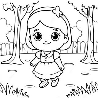 Cute Ava Playing In The Park Coloring Page 52967-44030