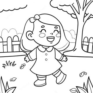 Cute Ava Playing In The Park Coloring Page 52967-44031