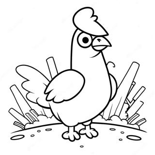 Minecraft Chicken Coloring Page 52986-44058