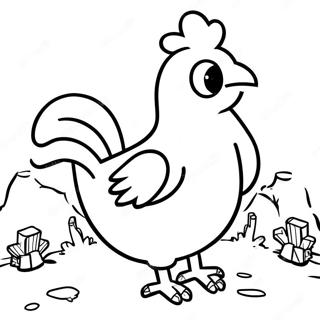 Minecraft Chicken Coloring Page 52986-44059