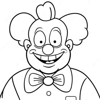 Krusty The Clown In Funny Outfit Coloring Page 52997-44062