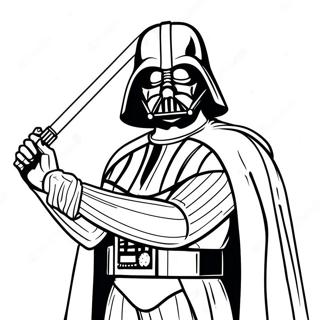 Darth Vader With Lightsaber Coloring Page 52-48