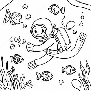 Scuba Diver Coloring Pages