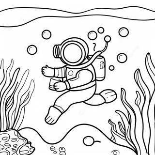 Scuba Diver Underwater Adventure Coloring Page 53016-44075