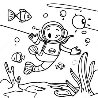 Scuba Diver Underwater Adventure Coloring Page 53016-44076