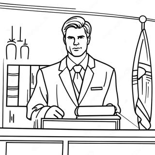 Young Lawyer In Court Coloring Page 53047-44105