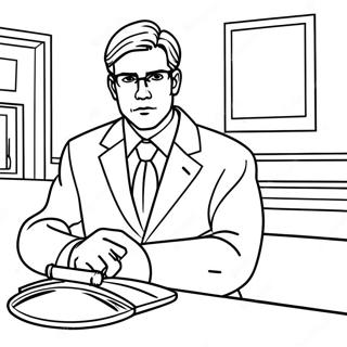 Young Lawyer In Court Coloring Page 53047-44106