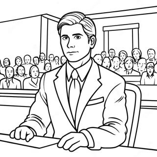 Young Lawyer In Court Coloring Page 53047-44107