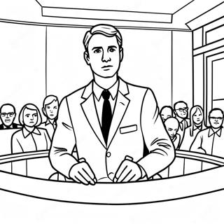 Young Lawyer In Court Coloring Page 53047-44108