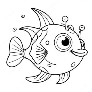 Cute Angler Fish With Big Eyes Coloring Page 53127-44169