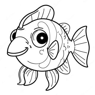 Cute Angler Fish With Big Eyes Coloring Page 53127-44170