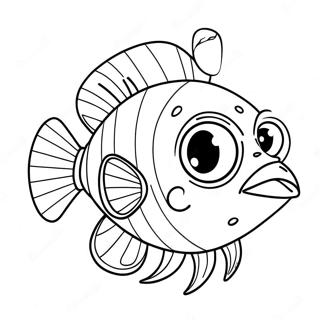 Cute Angler Fish With Big Eyes Coloring Page 53127-44172