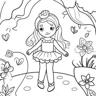 Whimsical Fairycore Garden Coloring Page 53137-44174