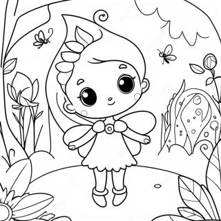 Whimsical Fairycore Garden Coloring Page 53137-44175