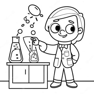 Fun Science Experiment Coloring Page 5313-4263