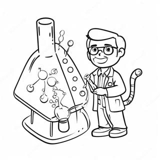 Fun Science Experiment Coloring Page 5313-4264