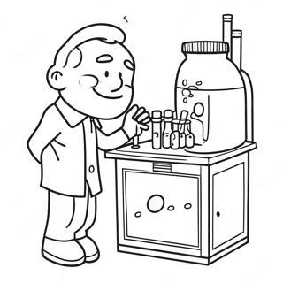 Exciting Scientific Experiment Coloring Page 53157-44194