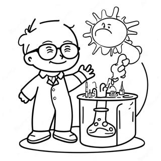 Exciting Scientific Experiment Coloring Page 53157-44196