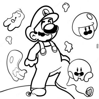 Luigi And Ghosts Coloring Page 53187-44218