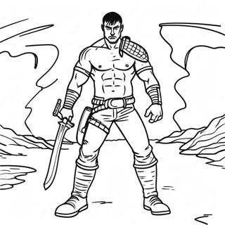 Fierce Mad Max Warrior Coloring Page 53197-44226