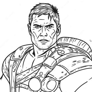 Fierce Mad Max Warrior Coloring Page 53197-44227