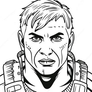 Fierce Mad Max Warrior Coloring Page 53197-44228