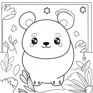 Cute Animal Clock Coloring Page 53207-44236