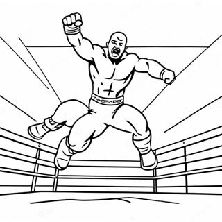 Editable Wwe Wrestler Jumping On Opponent Coloring Page 53237-44265