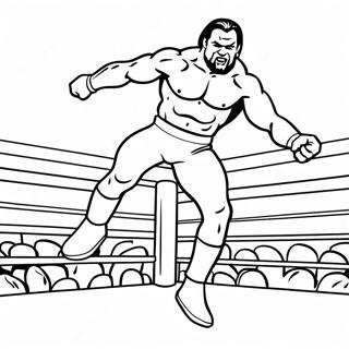 Editable Wwe Wrestler Jumping On Opponent Coloring Page 53237-44266