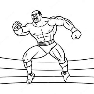 Editable Wwe Wrestler Jumping On Opponent Coloring Page 53237-44268